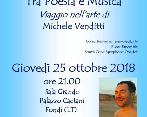 EnteParcoAusoni- Locandina - 25.10.2018 Tra Poesia e Musica viaggio nell'arte di Michele Venditti