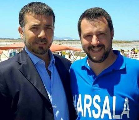 Il vice questore Bertolami e il Ministro dell'Interno Matteo Salvini