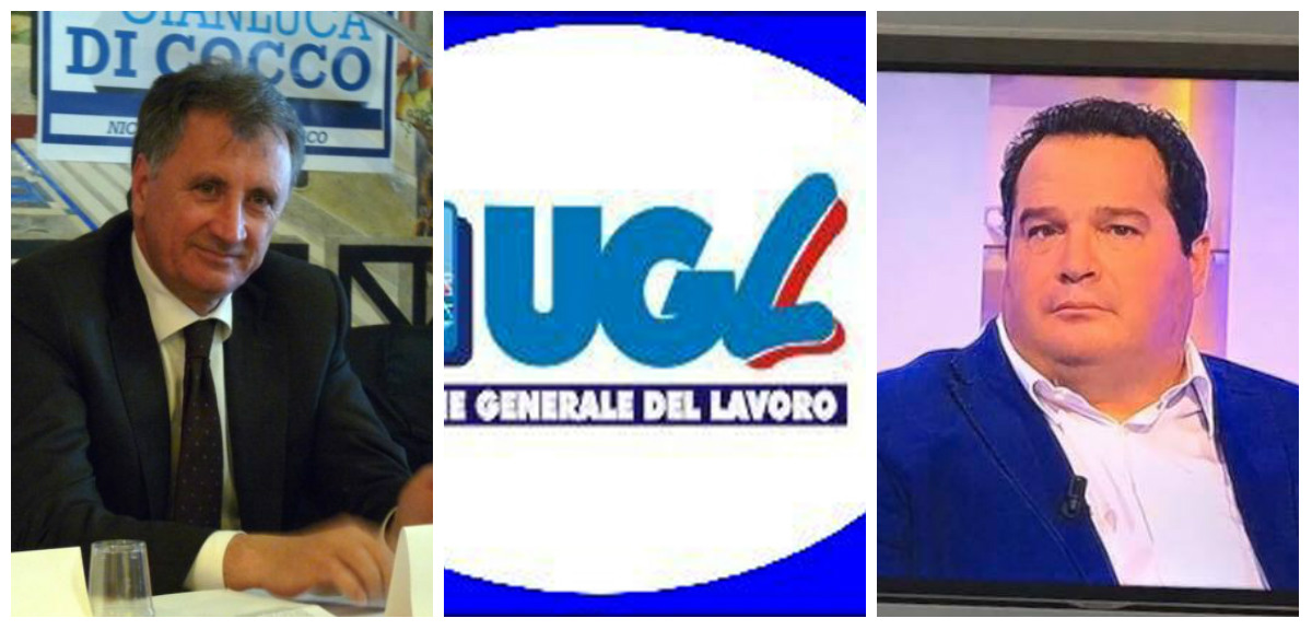 Nicola Calandrini, il logo Ugl e Claudio Durigon