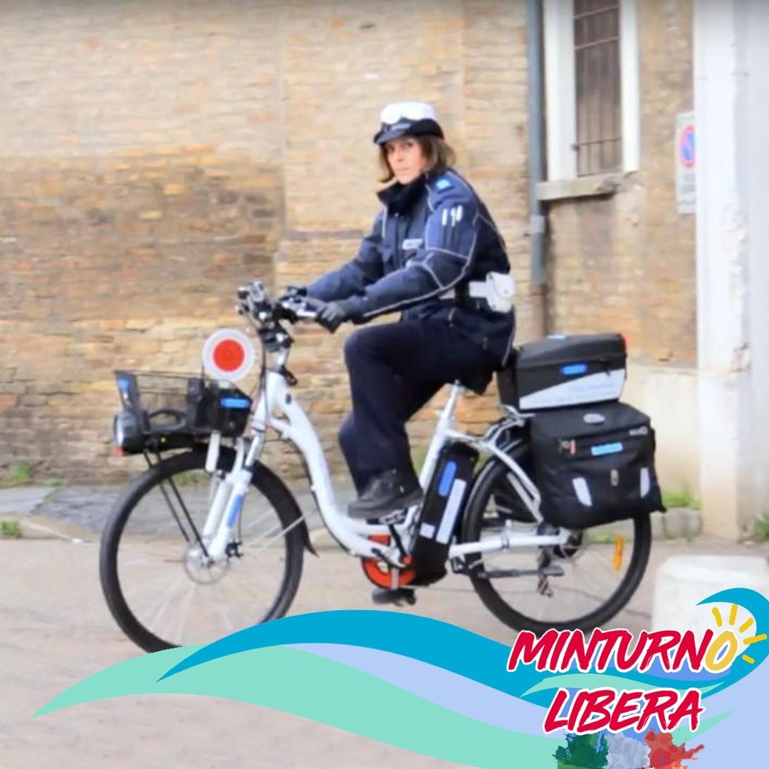 bici pedalata assistita dei vigili urbani minturno