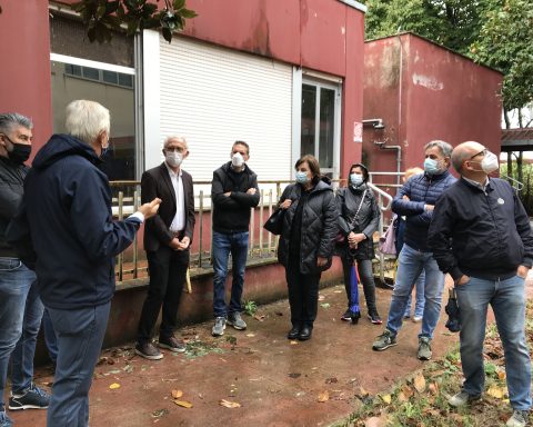 Foto: sopralluogo alla scuola Caetani