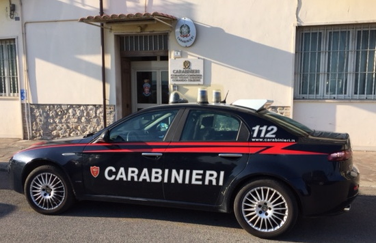 Incidente d’auto a ponza, auto dei carabinieri