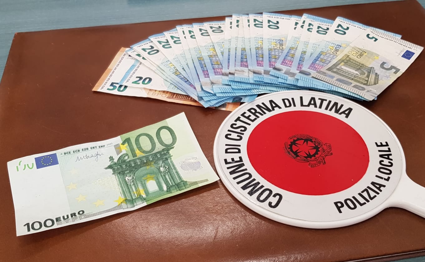 Banconote false sequestrate dalla Polizia Locale di Cisterna di Latina