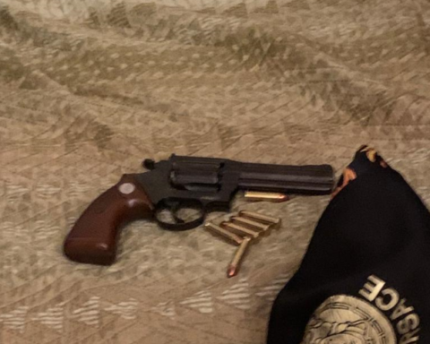 La pistola ed alcune munizioni rinvenute dai carabinieri