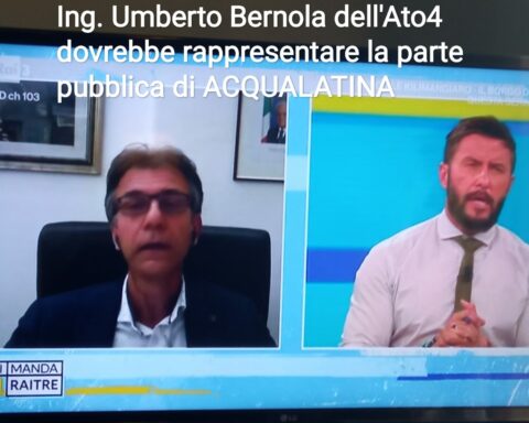 Umberto Bernola nel corso della trasmissione televisvia "Mi Manda RaiTre"
