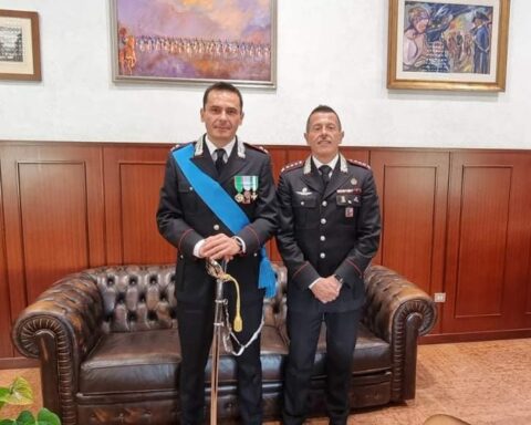 Il Maggiore Saverio Loiacono e il Comandante Provinciale Lorenzo D'Aloia
