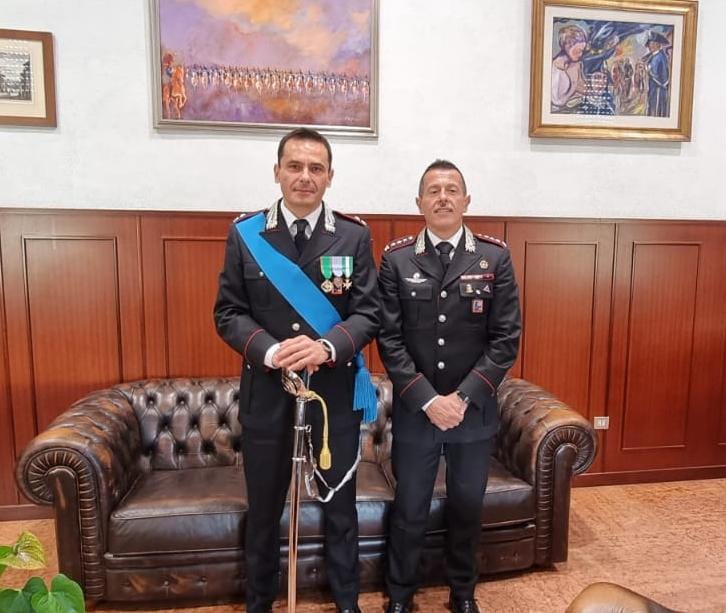 Il Maggiore Saverio Loiacono e il Comandante Provinciale Lorenzo D'Aloia