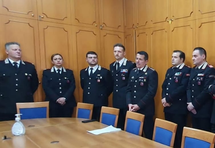 I Carabinieri nel corso della conferenza stampa tenutasi oggi, 30 dicembre