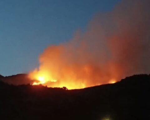 Incendio sul Monte Romanelli