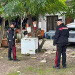 I Carabinieri sul luogo del delitto in Via Dormigliosa