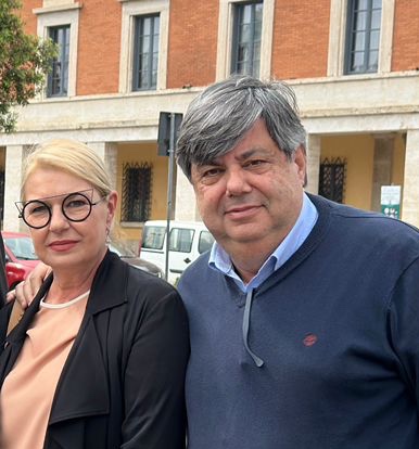 Susanna Gloria (Presidente Confesercenti) e Ivan Simeone (Coordinatore Confesercenti)