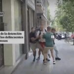 Il momento dell'arresto di Massimiliano Del Vecchio