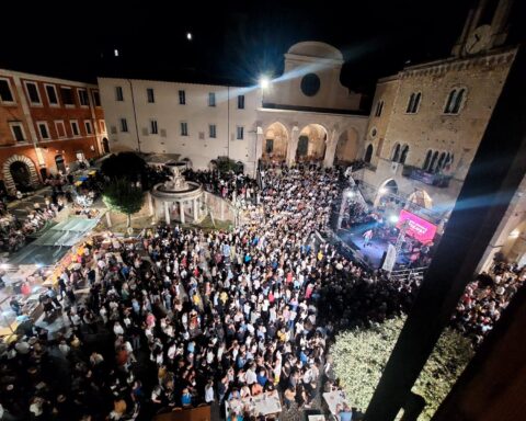 Un'immagine della Notte Bianca a Priverno