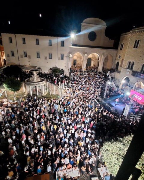 Un'immagine della Notte Bianca a Priverno