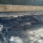Il punto dove la Mercedes è andata a fuoco a Latina: Via Palestro