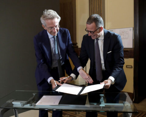 Gaetano Manfredi, Presidente Anci e Gabriele Fava, Presidente Inps