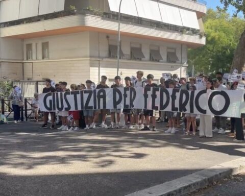 La manifestazione per Federico Salvagni a Piazzale Clodio