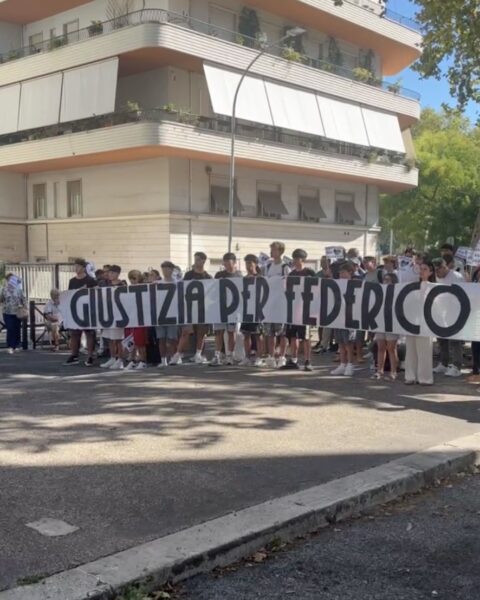 La manifestazione per Federico Salvagni a Piazzale Clodio