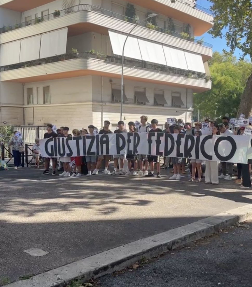 La manifestazione per Federico Salvagni a Piazzale Clodio