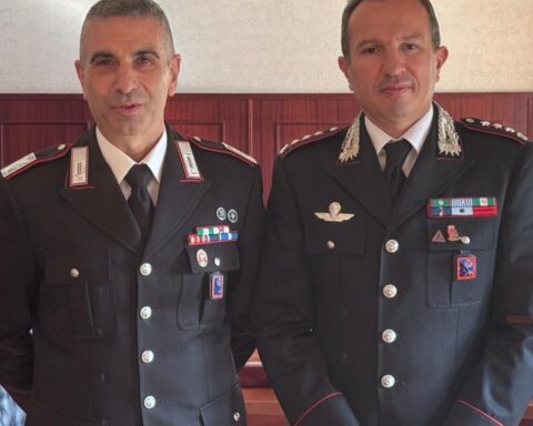 Francesco Di Stasio con il comandante Christian Angelillo