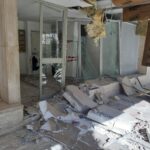 L'androne alle mini vele saltato in aria lo scorso 18 novembre a Latina