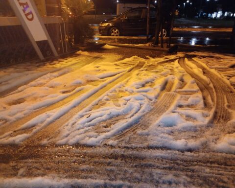 La grandine caduta a Sabaudia