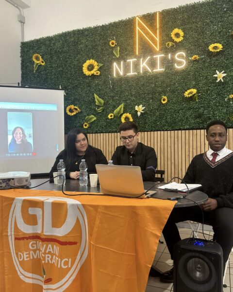 Nella foto dei relatori, da sx: Alessandra Addesse, Christian Vedovi e Federico Ogbonna