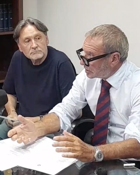 Giovanni Secci e l'avvocato Renato Archidiacono