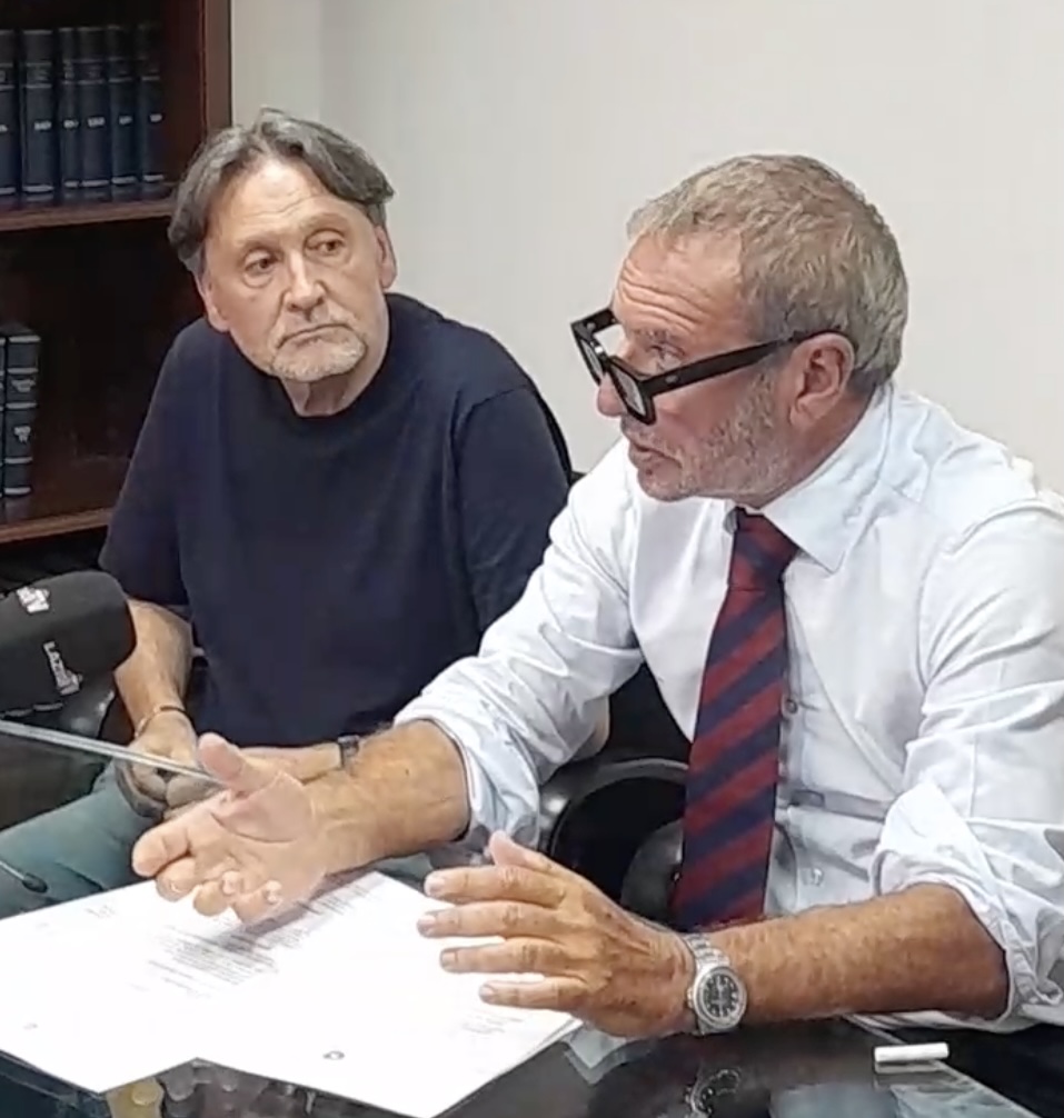 Giovanni Secci e l'avvocato Renato Archidiacono